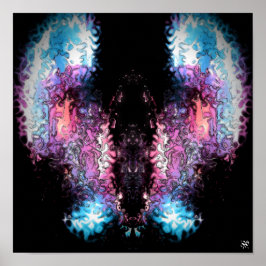 Dunkler Engel v1 - Muster pareidolia Poster