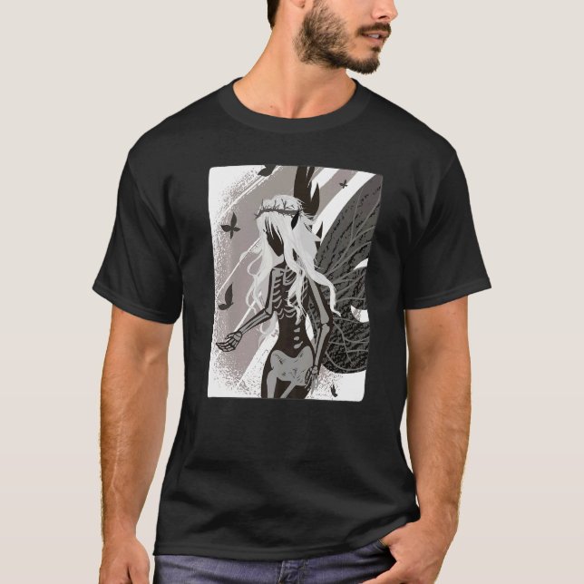 Dunkler Fairycore-Kern-Goblincore-Mystischer Lüfte T-Shirt (Vorderseite)