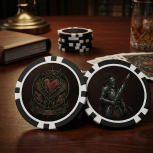 Dunkler Fantasy-Ritter & Sigil-Gotik-Token Pokerchips