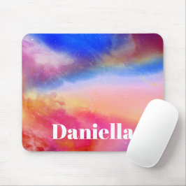 Dunkler farbiger Holografischer Himmel mit Individ Mousepad