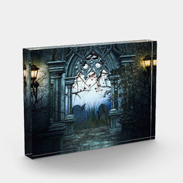 Dunkler Friedhof Fotoblock (Links)