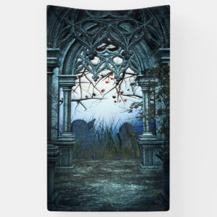 Dunkler Friedhofs-Hintergrund Banner