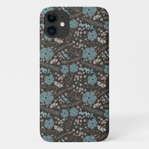 Dunkler Frühling Mix Blume Aquamarin Grau Pink Blü Case-Mate iPhone Hülle