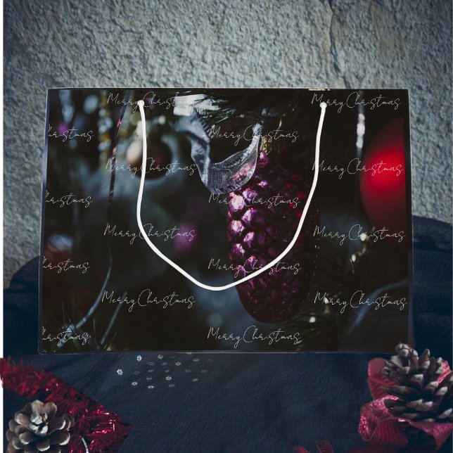 Dunkler Glamour Weihnachtsschmuck Große Geschenktüte (Von Creator hochgeladen)