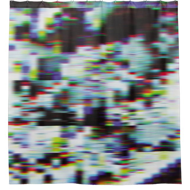 Dunkler glitzernder Hintergrund, Abbildung. Schwar Duschvorhang (Vorderseite)