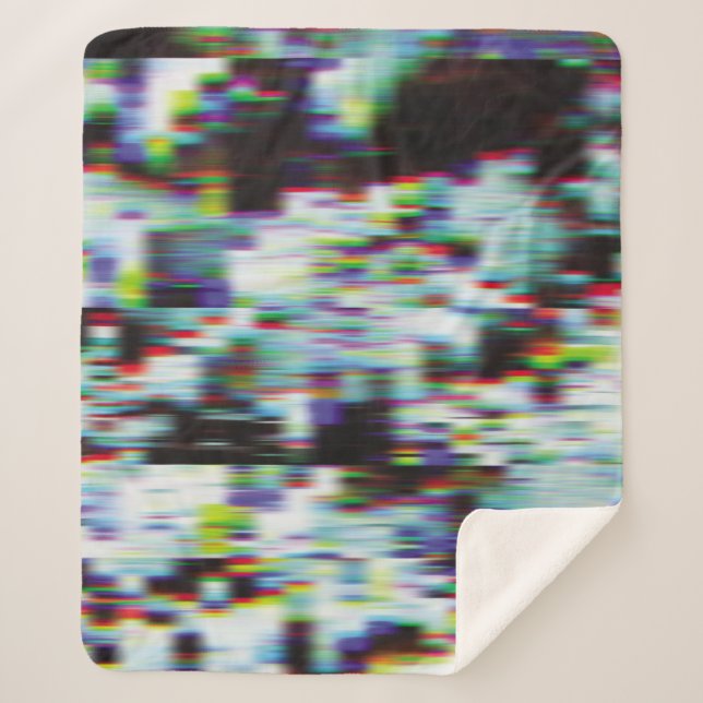 Dunkler glitzernder Hintergrund, Abbildung. Schwar Sherpadecke (Vorderseite)