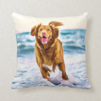 Dunkler Golden Retriever Hund Kissen