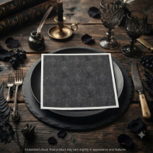 Dunkler gotischer Obsidian-Damask-Rabe