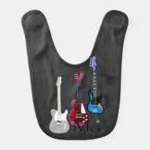 Dunkler grauer Latz „Gitarren und music "