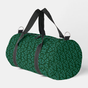 Dunkler grüner Hintergrund mit türkisfarbenen bota Duffle Bag