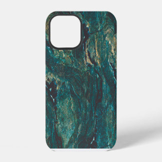 Dunkler grüner Marmor: Luxuriöse Textur. iPhone 12 Hülle