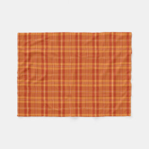 Dunkler Herbst Orange Layered Detected Fall Karier Fleecedecke