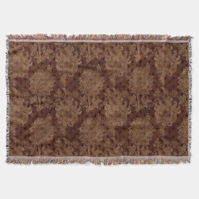 Dunkler HerbstDamast Decke (Vorderseite)