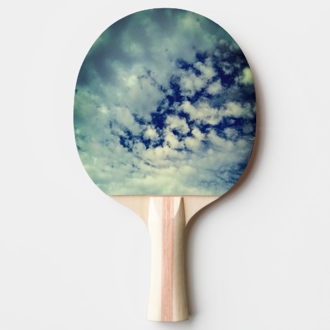 Dunkler Himmel, durch die Wolken hindurch Tischtennis Schläger (Vorderseite)