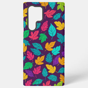 Dunkler Hintergrund des hellen, mehrfarbigen Leaf- Samsung Galaxy Hülle
