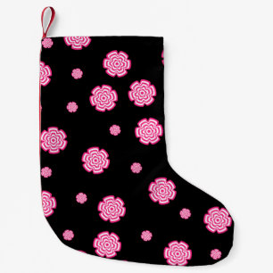 Dunkler Hintergrund helle, rosa Blume. abst Kleiner Weihnachtsstrumpf