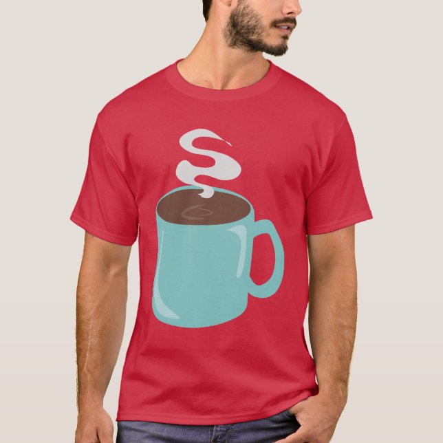 Dunkler Kaffee Große Tasse T-Shirt (Vorderseite)