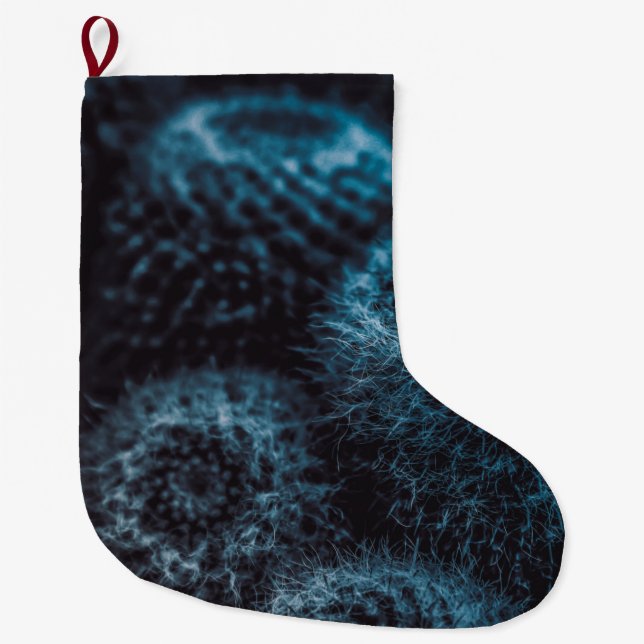 Dunkler Kaktus Großer Weihnachtsstrumpf (Vorderseite)
