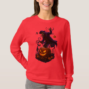 Dunkler Kürbis-Sense – Gruseliger Halloween-Skelet T-Shirt