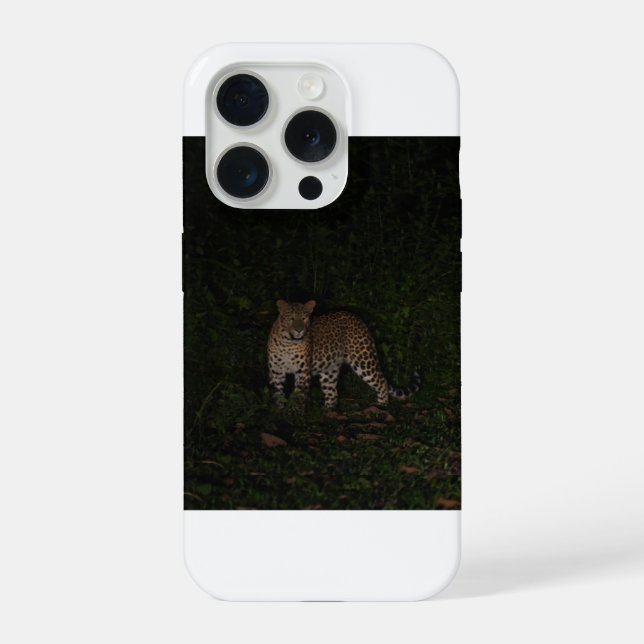 Dunkler Leopard-Handyhülle iPhone 15 Pro Hülle (Rückseite)