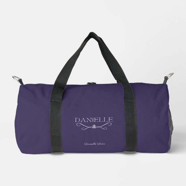 Dunkler Lila Individuelle Name "Ballet Everyday" Duffle Bag (Vorderseite)