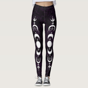 Dunkler Lila Mond Phase Leggings