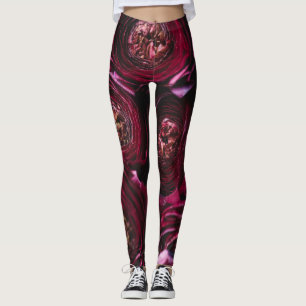 Dunkler Lila Ranunculus, blühend Nah-up. Leggings