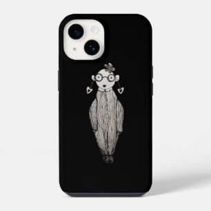Dunkler Lippenstift und eine Brille iPhone 14 Hülle