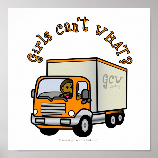 Dunkler Lkw-Fahrer Poster (Vorne)