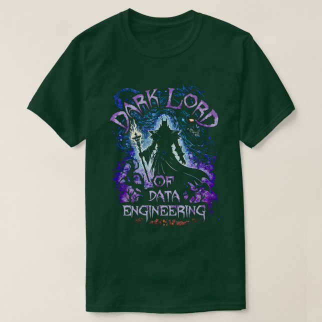 Dunkler Lord of Data Engineering T-Shirt (Design vorne)