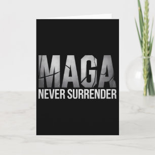 Dunkler Mega Trump 2024 Mega Niemals Aufgeben Karte