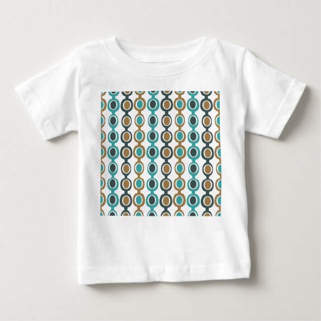 Dunkler Mitte des Jahrhunderts Moderne Kette Baby T-shirt (Vorderseite)