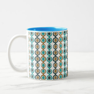 Dunkler Mitte des Jahrhunderts Moderne Kette Zweifarbige Tasse