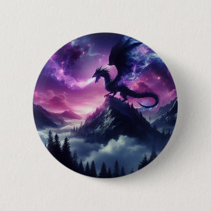 Dunkler, mittelalterlicher ätherischer Drache  Button