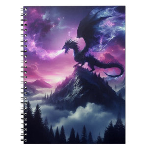 Dunkler, mittelalterlicher ätherischer Drache Notizblock