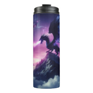 Dunkler, mittelalterlicher ätherischer Drache Thermosbecher
