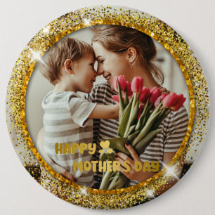 Dunkler Modus Faux-Goldfolie zum Muttertag Button