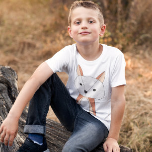 Dunkler Modus Fox-Cartoon T-Shirt
