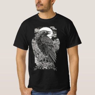 Dunkler Mystischer Rabe T-Shirt