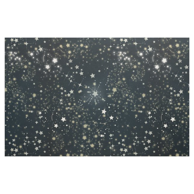 Dunkler nächtlicher Himmel mit Stern-Gewebe Stoff (Yard (91,4 cm))