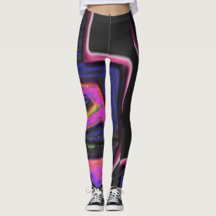 Dunkler Neon Regenbogen Hanukkah dreidel Leggings