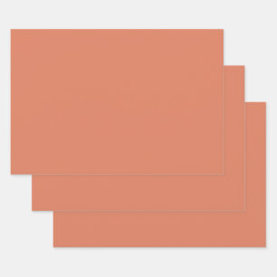 Dunkler Pfirsich (feste Farbe)  Geschenkpapier Set