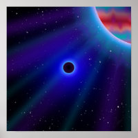 Dunkler Planet für die digitale Kunst der Weltraum