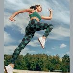 Dunkler praktischer Grünstar Leggings<br><div class="desc">Genießen Sie dieses niedliche praktische Legging mit schwarzer, grüner Farbe und abstraktem Sternmuster. Die Farbe des Musters ist von blau bis grün gestuft. Sie werden phantastisch für Fitness-Training, Yoga, Muster</div>