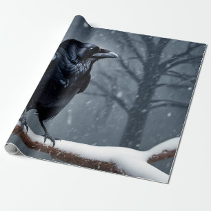 Dunkler Rabe Schwarzer Vogel Geschenkpapier