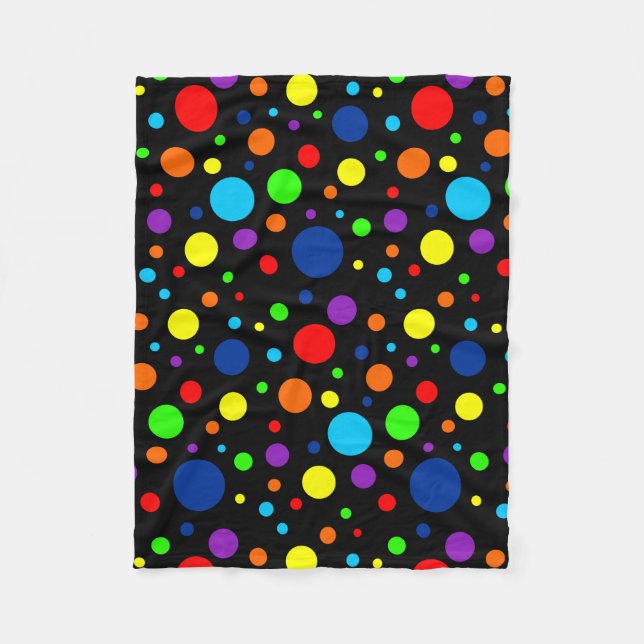 Dunkler Regenbogen beschmutzt Fleece-Decke Fleecedecke (Vorderseite)