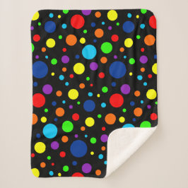 Dunkler Regenbogen Spots Sherpa Blanket Sherpadecke