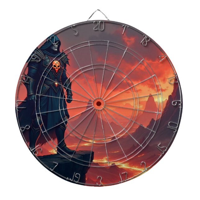 Dunkler Ritter der Flamme Dartscheibe (vorne)