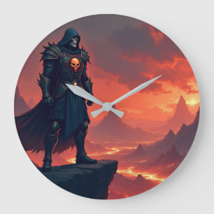 Dunkler Ritter der Flamme Große Wanduhr