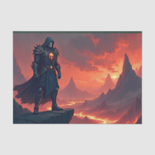 Dunkler Ritter der Flamme Seidenpapier